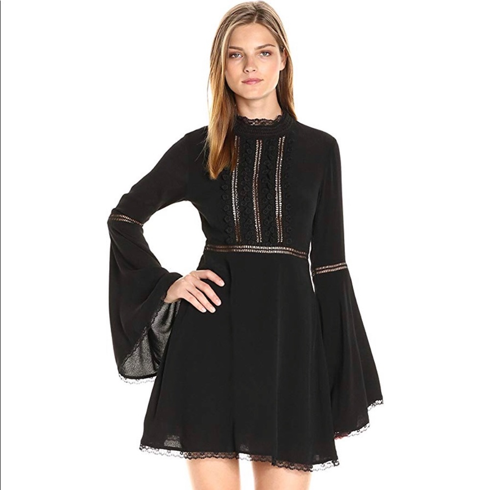 For Love & Lemons Willow Bell Sleeve Dress